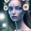 Placeholder: Portrait of beautiful daisy girl, face dept of field,face shinning, plant, metal,lens blur,Unsharp masking, feathers,central weight average,Laplacian filt CWA Dryad,Median filter fae, sidhe, ominous, nature, plants, wildflower sparkle,facepaint, dnd character portrait, intricate, oil on canvas, masterpiece, expert, insanely detailed, 4k resolution, retroanime style, cute big circular reflective eyes, cinematic smooth, intricate detail , soft smooth lighting, soft pastel colo