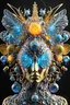 Placeholder: 3D rendering of Expressively detailed and intricate of a hyperrealistic “ Vulnicura kafkaesque headpieces”: front view, full body, insect anatomical, human cell, shinning abstract crystal stone, molecules, glossy skin, neon, scientific, black background, cosmic fractals, octane render, 8k post-production, dendritic, artstation: award-winning: professional portrait: atmospheric: commanding: fantastical: clarity: 16k: ultra quality: striking: brilliance: stunning colors: amazing depth