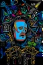Placeholder: expressionism, Pixar style, in abstract art Basquiat, Picasso, Miro, Kandinsky, Klee, Birell, Fairey, Ardon, Buffet and Picasso style, HD --s 750 --v 5.1 --style raw, water color, black background
