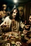 Placeholder: Jesus and elvis and some friends smoking and playing cards, davinci. Surreal. Agony face, smile, pain scream. Fish eye lense camera. Perfect composition.