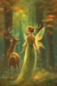 Placeholder: "Fiona, the faerie of twilight's grace, Deery, the deer with the opalescent embrace, In this forest of colors wild and bright, We dance and we sing with all our might." Their song echoed through the trees, carried on the wings of the wind and woven into the very fabric of the forest itself. With each verse, their movements became more intricate, more fluid, as if the music guided their steps. "Among the mushrooms that glow like the stars, We dance hand in hoof, no matter the scars, For in this