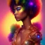 Placeholder: full body shot, masterpiece, best quality, family of three, black skinned, sparkling eyes, fluorescent skin, colorful makeup, soul , highly detailed body, afrofuturism, scifi, sun light, 4K, RAW, depth of field, high contrast, realistic details, 24mm