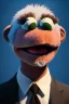 Placeholder: Waist up muppet Portrait, Vladimir Putin as muppet doll, Black suit, photo studio, blue background, unreal engine 5, concept art, art station, god lights, ray tracing, RTX, lumen lighting, ultra detail, volumetric lighting, 3d.