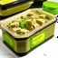 Placeholder: A plastic box of halva with small pistachio pieces around it