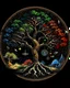 Placeholder: The tree of life consists of four seasons: spring, summer, autumn, winter, light, time, darkness, star, moon, sun, yang-ying, water, wind, soil, fire, love, and blue magic mushroom.
