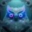 Placeholder: intricate details, realistic, octane, unreal engine, portrait, natural lighting,insanely, elegant, blue neon wearing,neon lighting, detail, bokeh, fantasy art style, volumetric lighting, extreme detail, Photorealism, High detail, Hyper realistic Owl in forest, macro lens blur,abstract paint, sharp focus, 85mm, polaroid, cinematic, cinema4d, HDR, 8k