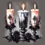 Placeholder: watercolor drawing gothic black candles, black lace, pearls, black roses, on a white background, Trending on Artstation ::{creative commons}:: Illustration :: Color Grading:: Filmic, Nikon D750, Brenizer Method, Perspective, Depth of Field, F/2.8, Lens Flare, Tonal Colors, 8K, Full-HD, ProPhoto RGB, Perfectionism, Rim Lighting, Natural Lighting, Soft Lig