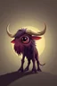 Placeholder: hi poly Stampeding One big eye in the middle like a kyclope Minotaur T pose just the character and simple background