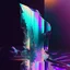 Placeholder: iridescent glitch