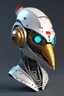 Placeholder: CHICKEN robot mask, sci-fi, cyberpunk, full body, ultra realistic, virtual reality, CLEAN PLAIN BACKGROUND, Aspect Ratios: 9:16