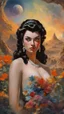 Placeholder: beutifull girl ,mugshot, Planet of the Vulcans, multicolored, large, floral designs, atmospheric, beautiful, oil painting by Frank Frazetta, 4k UHD, Photorealistic, professional quality