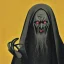 Placeholder: Russian Orthodox nosferatu with five yellow eyes and tentacle beard and long arms and fingers and a head crest