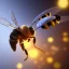 Placeholder: depth of field, cyborg bee, macro lens, hyperphoorealstic, ultra detail, elegant