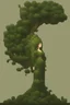 Placeholder: a pixel tree that sprouts in the shape of a goddess