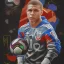 Placeholder: kyliian mbappe , fantastic drawing, robot body, special power, world cup in hand, france t-shirt