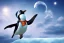 Placeholder: penguin flying in the sky