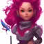 Placeholder: cute red/purple haired space girl gremlin