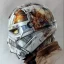 Placeholder: photorealistic luke skywalker helmet with weathered painting , illustration on coarse canvas by <agnes cecile> and <Yoji Shinkawa>, ornate and intricate details , soft smooth lighting, concept art,