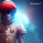 Placeholder: Midjourney style of detailed and intricate skull wearing red sunglasses| wearing cosmonaut suit| portrait and science fiction theme| aurora lighting| nebula and stars| stunning environment| volumetric lighting| vibrant