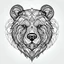 Placeholder: Bear, front face view, minimal lines, cartoon, mandala, white back ground color, real style, realistic, minimalistic, minimal black line art, line art, crisp line art, unique coloring sheet, outlined, outline, crisp, crisp line edges, illustration, thin lines, crisp clear lines, line art, clean line art, unique, 8k, amazing, masterpiece, no colors, no dark color, no black color, avoid thick black, minimalistic line edges, pure white back ground, image character full fit to page,