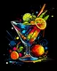 Placeholder: A colorful and abstract representation of a fruity cocktail, created with a mix of digital and hand-drawn elements.