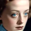 Placeholder: Young Bette davis, ethereal, blue eyes, close up, freckles