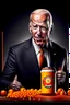 Placeholder: brand campaign for a new drink with orange and chili flavour with a Joe biden style