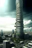 Placeholder: Mystical world, tall spiral buildings,
