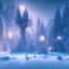 Placeholder: winter landscape, bells, ice, dreamy, science fiction