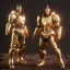 Placeholder: a paladin with no helmet wearing golden armor