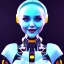 Placeholder: smiling lady robot top