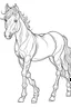 Placeholder: outline art for Foal (Horse) coloring pages with sitch, white background, Sketch style, full body, only use outline, toddlers style, clean line art, white background, no shadows and clear and well outlined.