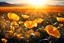 Placeholder: yellow, orange, and gold light effects colors, magic fields with Iceland-poppies flowers, clear sunny light, highly detailed, high contrast, 8k, high definition, realistic, concept art, sharp focus