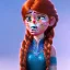 Placeholder: girl, cute, beautiful, orange hair, two braids, bangs, blue eyes, big eyes, freckles, long eyelashes, pink lipstick, thin lips, small nose, Anna from Frozen, 8k resolution concept art portrait by Greg Rutkowski