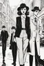 Placeholder: Design a book cover for detective, criminal story. One teenage girl and two boys are on the town street—Black Cat as a company. The book is for teenagers—modern style. Renoir style, bauhaus style