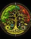 Placeholder: The tree of life consists of four seasons: spring, summer, autumn, winter, light, time, darkness, star, moon, sun, yang-ying, water, wind, earth, fire and love.