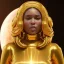 Placeholder: beautiful cosmic golden woman, long hair, nice smiling, magic glamour make up, delicate colors, beautiful glamour galactic golden dress, ultra sharp focus, 8k, unreal engine 5, extremely sharp detail, light effect, soft light atmosphere of a spaceship, smooth, full of details, face in front, complete vision of body