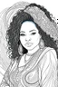 Placeholder: coloring page of black curvy woman