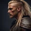 Placeholder: stunningly handsome viking warrior king, muscular, long blonde hair, male age 30, wearing a dark suit, tan skin, tattoos,photorealistic 4k