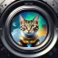 Placeholder: hyper-realistic spaceship interior with a cat looking through porthole at milkyway, floating astronaut in suit behind cat, 8k resolution, high-quality, fine-detail, detailed matte, intricate, 3D octane render, illustration, digital art, brian froud, howard lyon, anna dittman, greg rutowski,