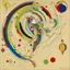 Placeholder: A white Flying Skydancer designed in Mehndi design painted by Wassily Kandinsky