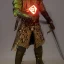 Placeholder: Detailed photo of a duster wearing hero, sword wielding,intricate Glowing d20