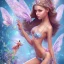 Placeholder:  beautiful princess fairy with sparkle bikini and butterflies in hair