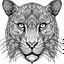 Placeholder: Leopard front face view, minimal lines, cartoon, mandala, white back ground color, real style, realistic, minimalistic, minimal black line art, line art, crisp line art, unique coloring sheet, outlined, outline, crisp, crisp line edges, illustration, thin lines, crisp clear lines, line art, clean line art, unique, 8k, amazing, masterpiece, no colors, no dark color, no black color, avoid thick black, minimalistic line edges, pure white back ground, image character full fit to page,