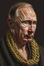 Placeholder: 4K full realism, Vladimir Putin with a rope around his neck