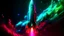Placeholder: captivating scene. magical rgb space theme. extreme depth and detail. futuristic rocket