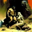 Placeholder: Frazetta . man and a beautifull woman