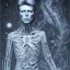 Placeholder: david bowie in winter landscape painted by hr giger