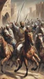 Placeholder: A picture of one of the Muslim invasions with swords and horses