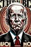 Placeholder: Joe Biden Portrait in the style of Shepard Fairey's Obama poster, featuring the word "OBEY"